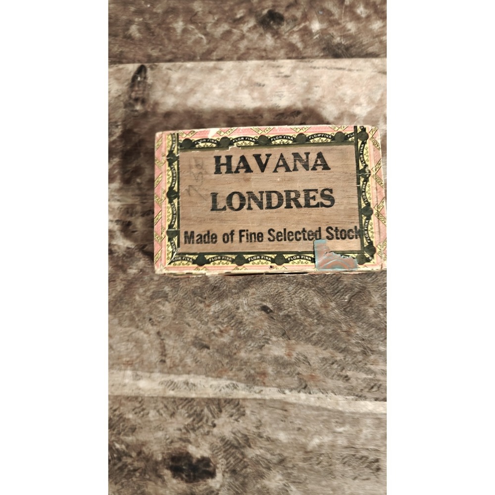 Vintage Havana londres Wooden Cigar Box